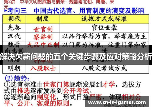 解决欠薪问题的五个关键步骤及应对策略分析